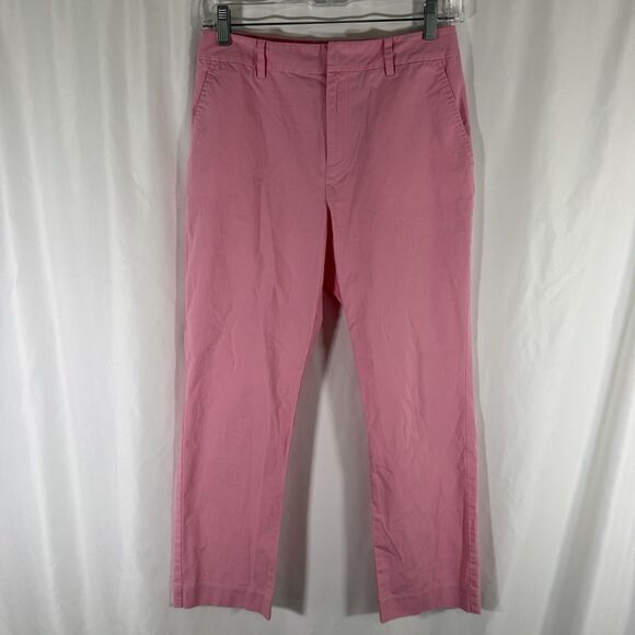 Lauren Ralph Lauren Pants Women's 2P Solid Pink Chino FLat Front Pockets Light - Picture 1 of 9